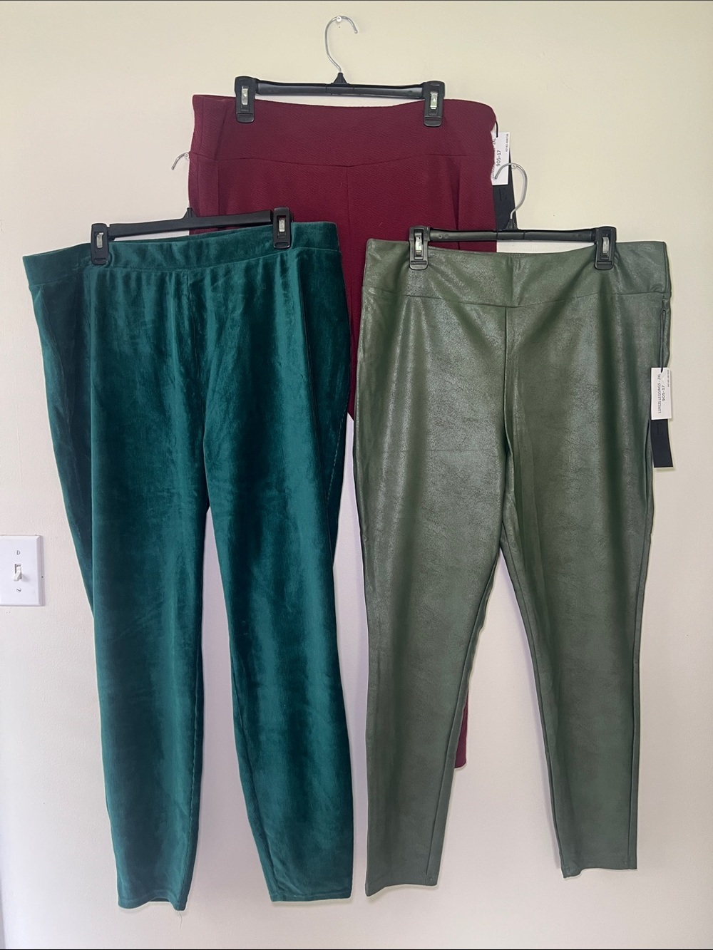 LuLaRoe Olive Green Faux Leather Leggings